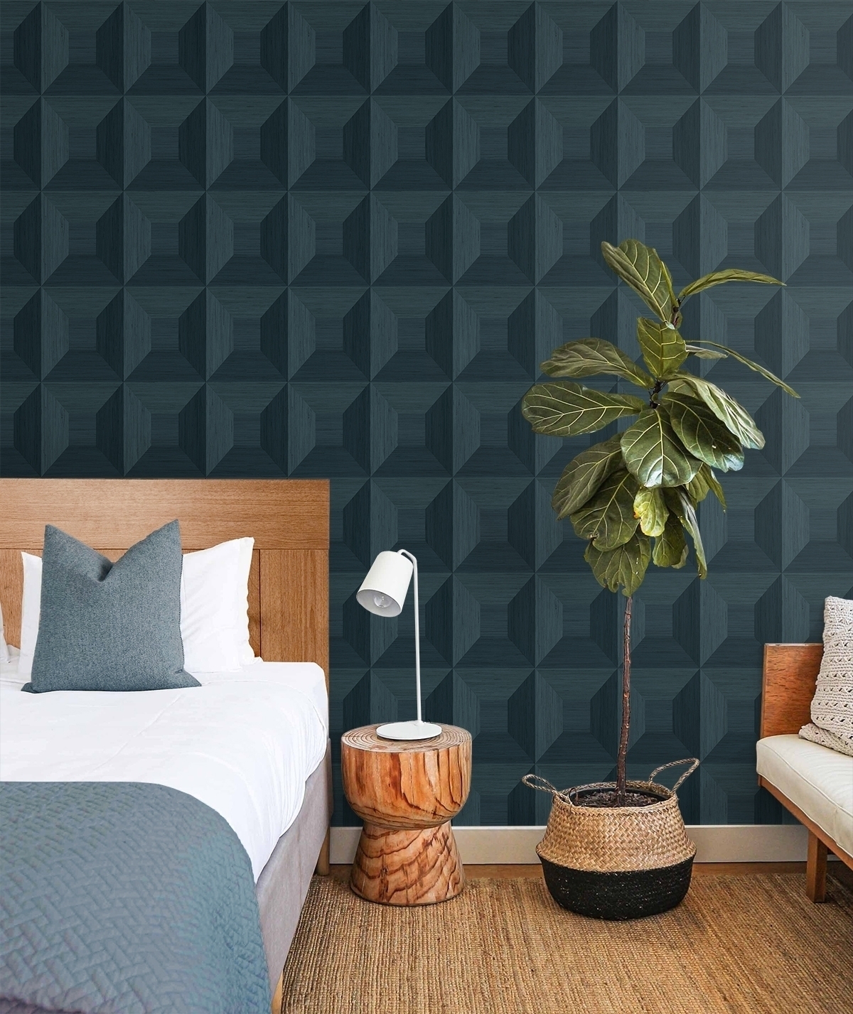 NextWall Peel & Stick Quadrant Geo Designer Wallpaper NW50302 Factory